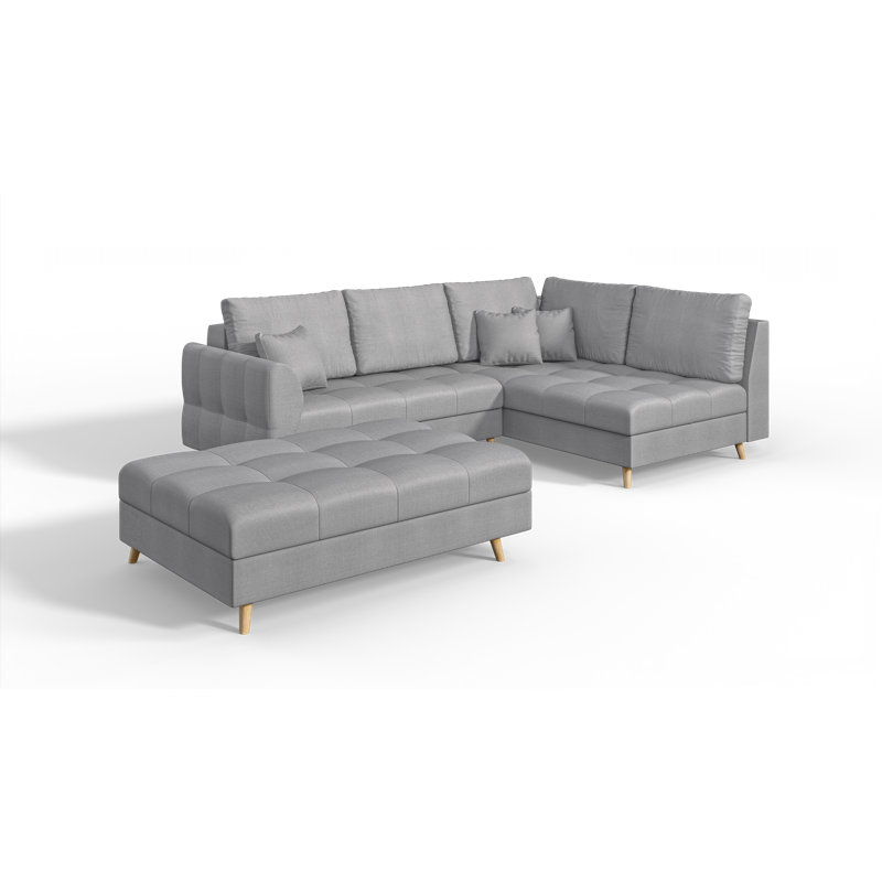 Scandinavian Footstool, Grey