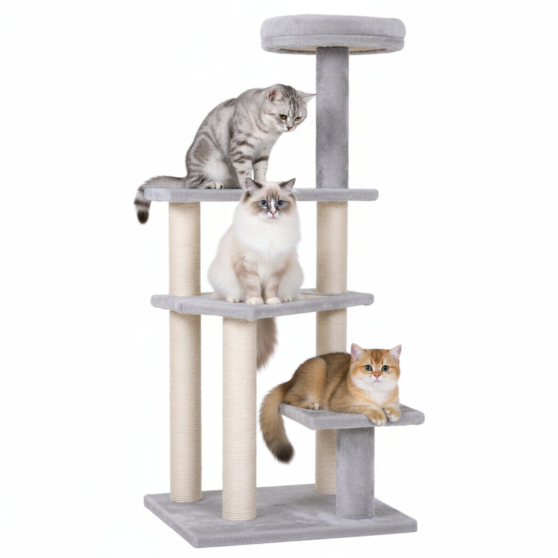 Tour pour chat avec escalier tournant