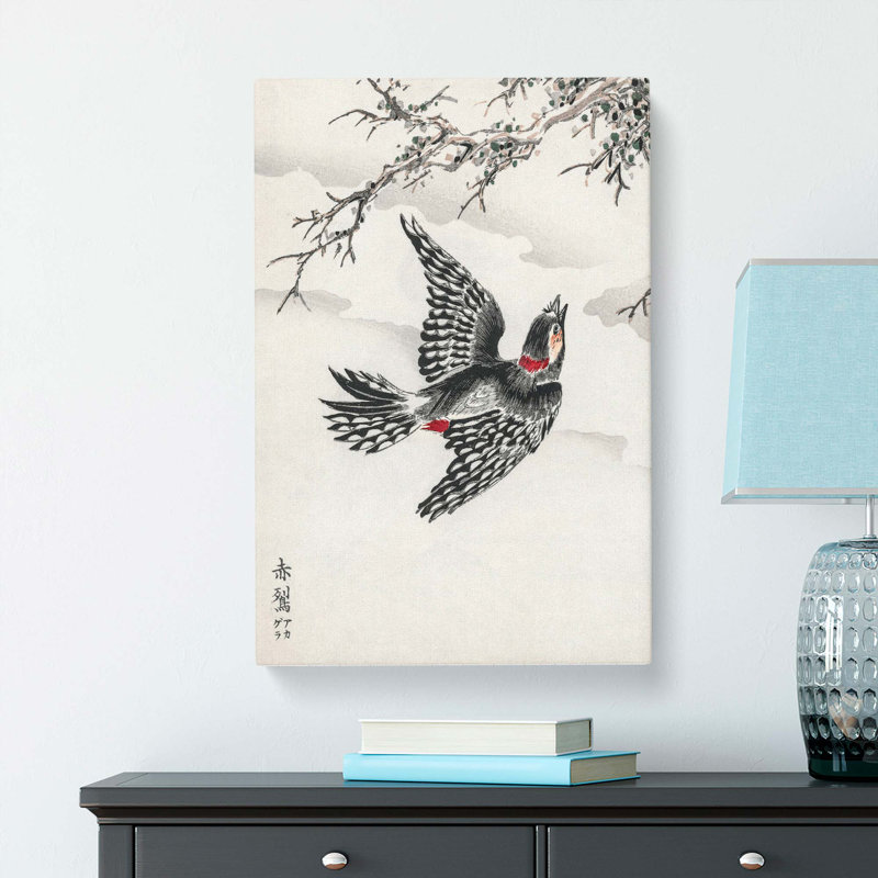 Great Spotted Woodpecker by Numata Kashu - Wrapped Canvas, 76cm H x 50cm W x 3cm D