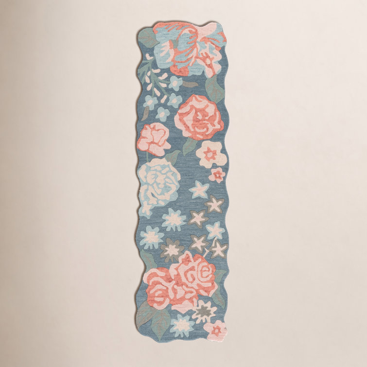 Hand-Tufted Wool Floral Rug