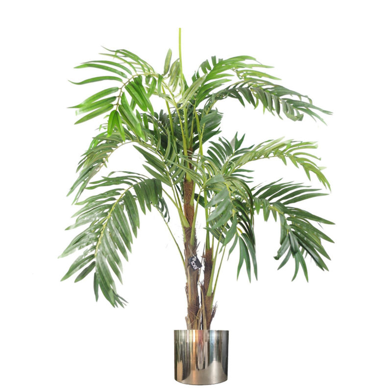 120cm Faux Palm Tree in Pot Liner, Copper