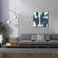 Wrought Studio 'Blue Texture 1 Gold' by Danhui Nai Canvas Wall Art-1583713560