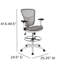 Mid-Back Mesh Ergonomic Drafting Chair with Adjustable Chrome Foot Ring, Adjustable Arms-2033867498-2033867497