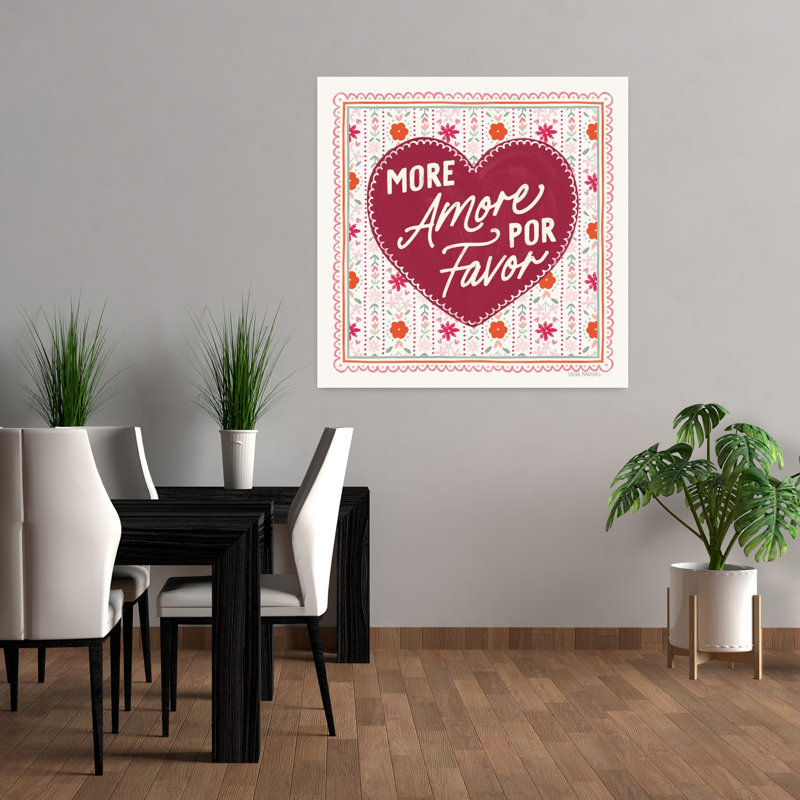 Blooming Hearts IV V2, art floral contemporain, H 36 po x l 36 po