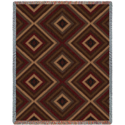 Couverture à chevrons en coton