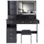 Ensemble de meuble-lavabo de 41 po avec commode gauche et tabouret rembourré-1999616126