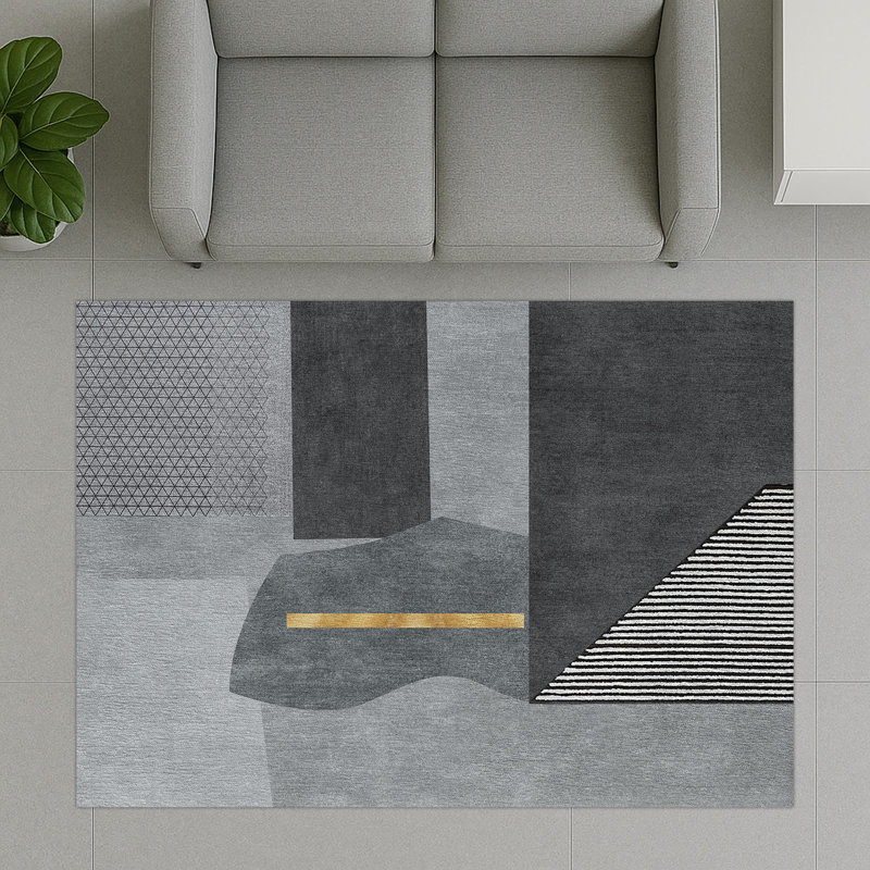 Abstract Area Rug, Runner 70 x 140 cm