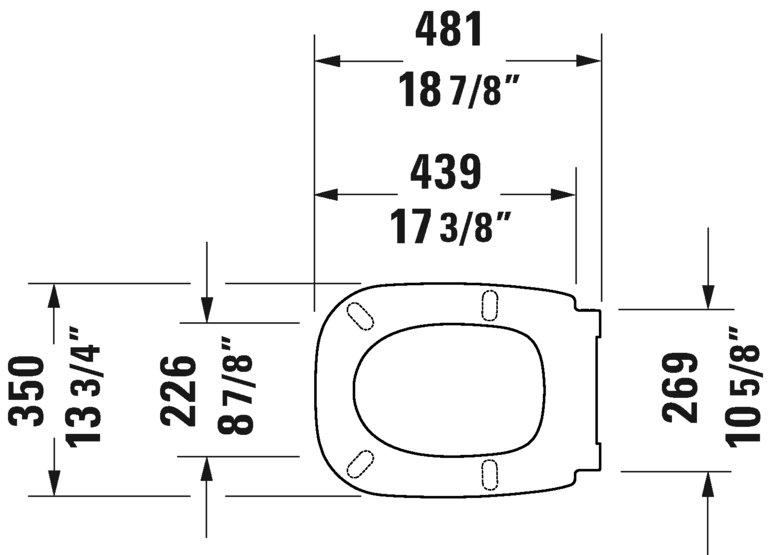 Duravit D-Code Elongated Toilet Seat