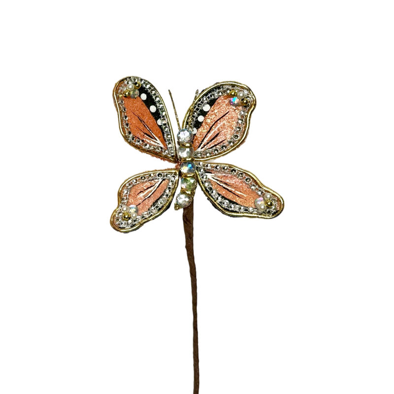 Tige en forme de bijoux - petit, Orange, H 20 po x l 4 po