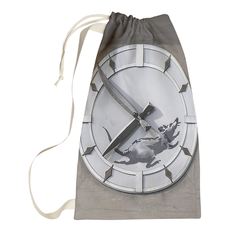 Fabric Laundry Bag with Handles, Large (36" H x 28" W x 1" D)