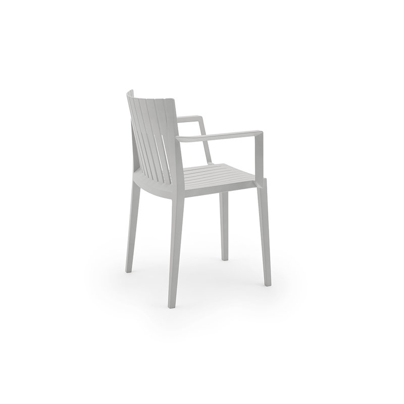 Spritz Stacking Patio Dining Chair, White