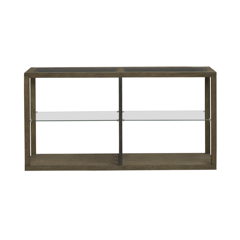 Tiznit Sofa Table w/ Floating Glass Shelves