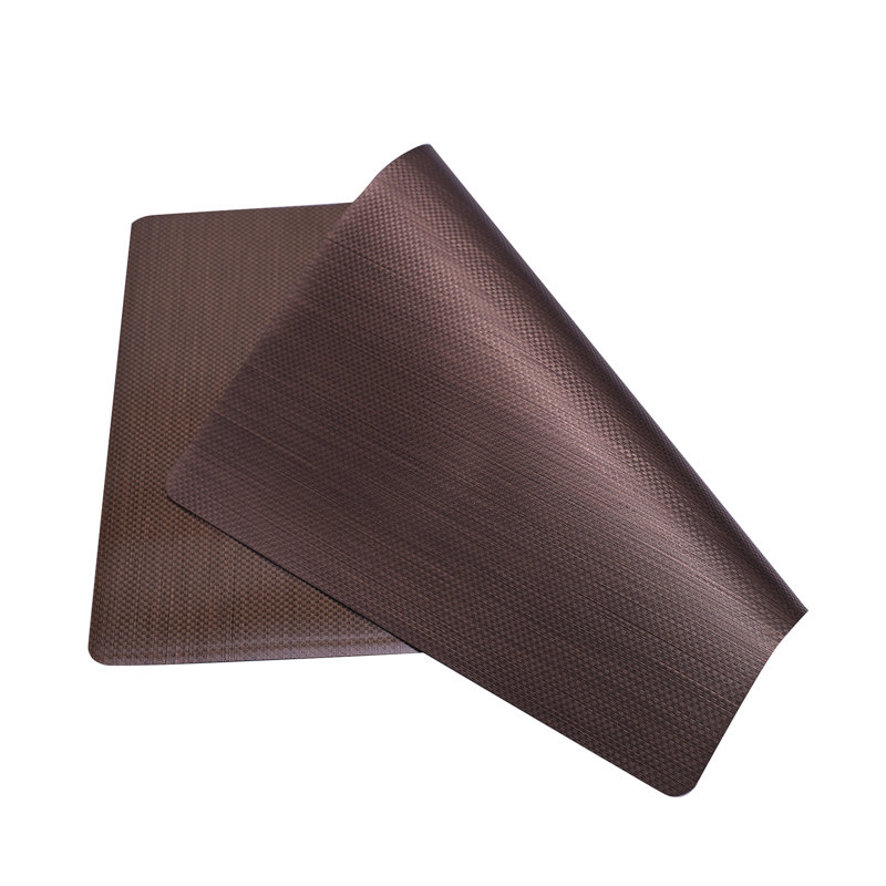 Harpster Dark Brown Geometric PVC Placemat Set of 8 – Heat Resistant, Non-Slip, Perfect Christmas Decor