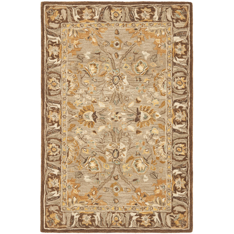Tapis en laine touffeté à la main andish, Rectangle 2 pi x 3 pi