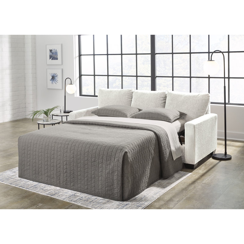 Clorene Square Arm Sofa Bed, Navy Blue, 39" H x 85" W x 40" D