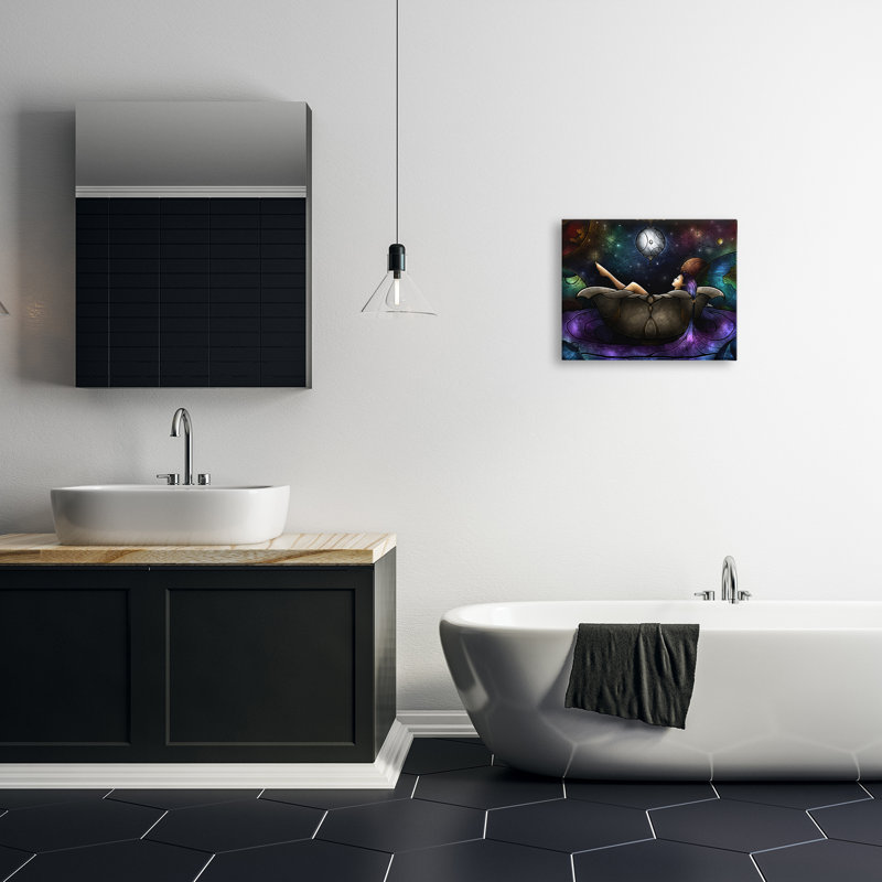 «Bathing Under Moonlight Canvas» par Mandie Manzano, H 16 po x l 20 po