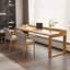 Bureau rectangulaire brun en bois massif-108840244-108840243