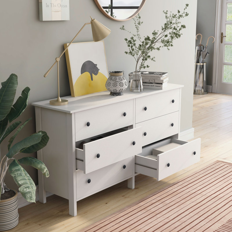 Studley 52.63'' W 6 - Drawer Dresser, White