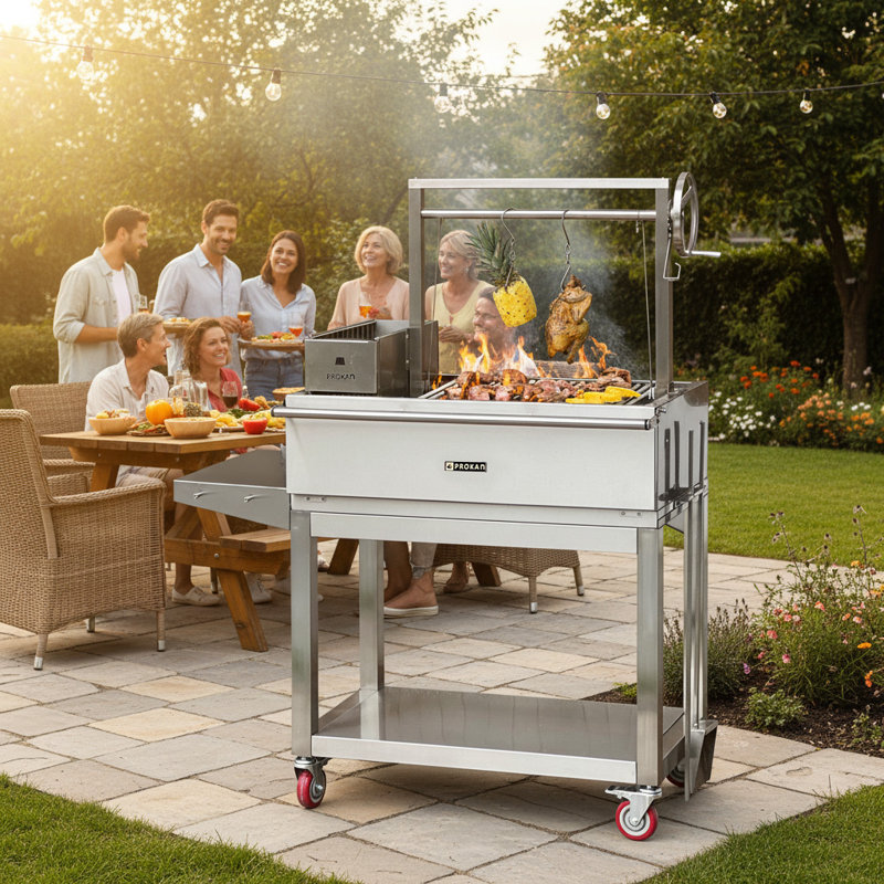 Barbecue au charbon de bois 42 "Infinity SS304