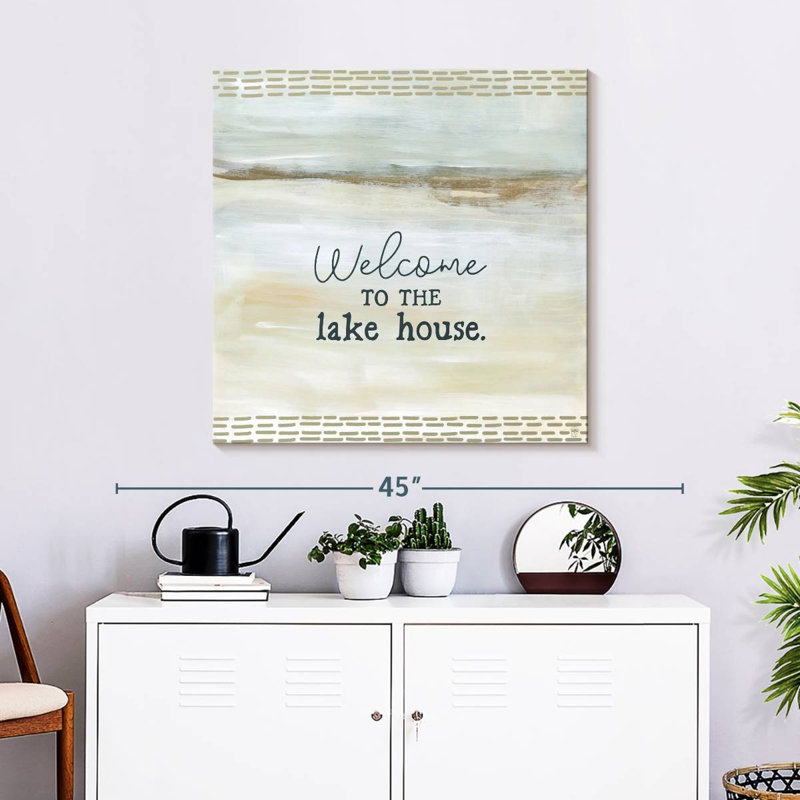Khylige Lake Escape Welcome Wall Sign, 30" H x 30" W