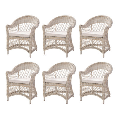 Ensemble de 6 chaises de salle à manger d'extérieur Cascade