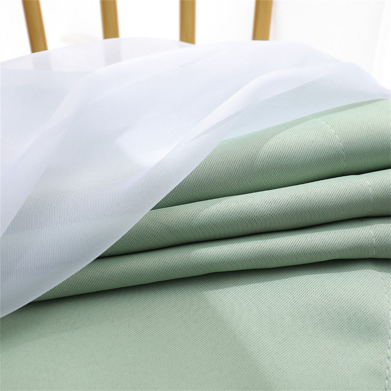 Rideau occultant en polyester Ezayah, Vert