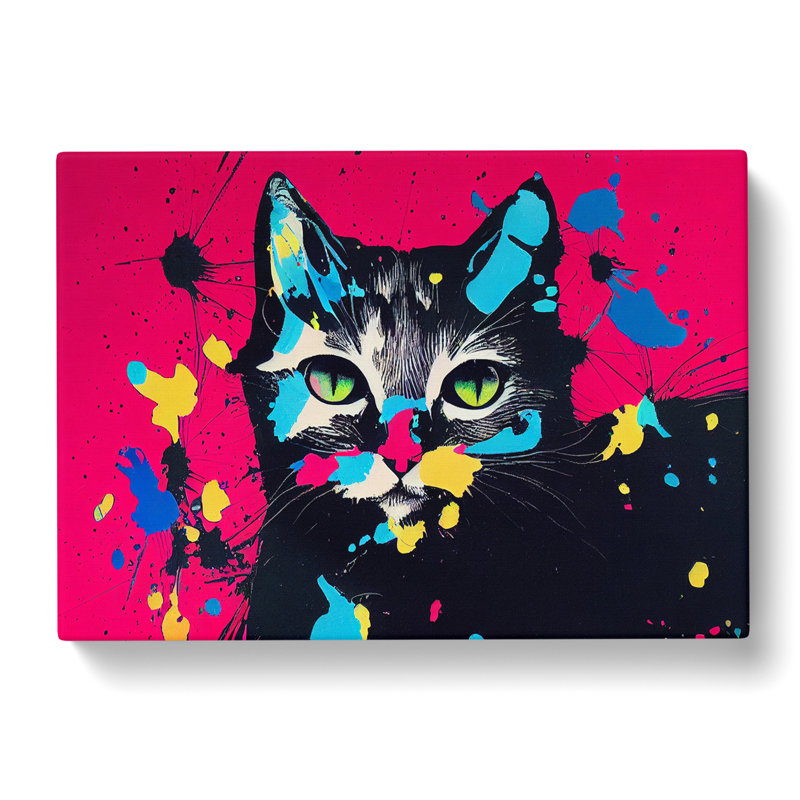 Cat Splashed Vol.1 Abstract - Wrapped Canvas, 40cm H x 60cm W x 3cm D