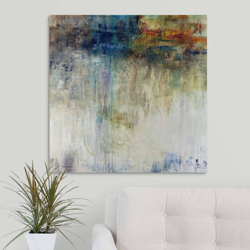 « crépuscule point », peinture sur toile, Toile tendue, H 24 po x l 24 po x P 1,25 po