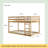 Solid Wooden , Solid Rubber Wooden Twin Over Twin Floor Bunk Bed With Ladder ,Upper And Bottom Bed Platforms Crafted With Strengthened Slats ,Natural-520692002