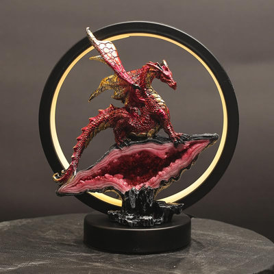 Dragon Statue Figurine Unique Table Lamp