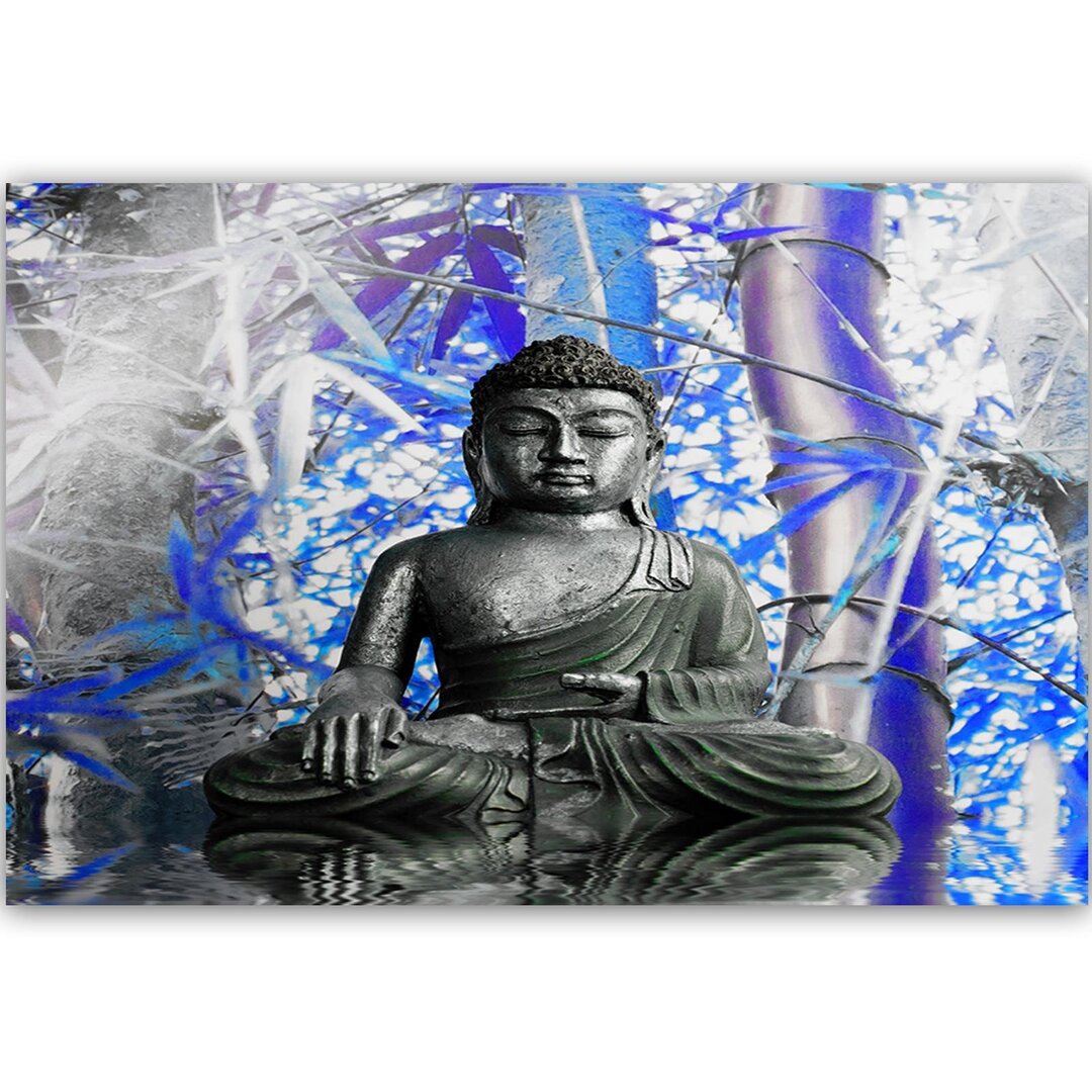 Leinwandbild Buddha und Bambus 2