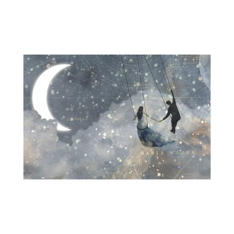Celestial Love Collection D by Victoria Borges - Wrapped Canvas Gallery-Wrapped Canvas Giclée, 20.32 cm H x 30.48 cm W