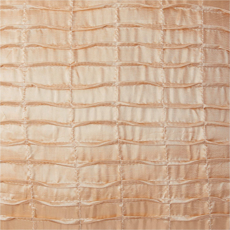  Silky Pleated Throw Pillow, Beige