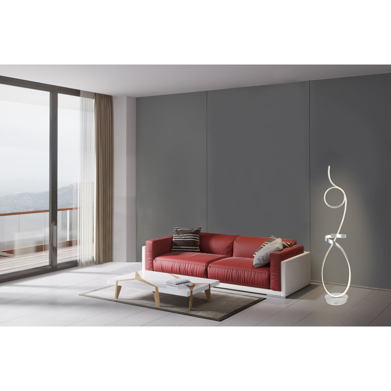 Lampe sur pied à DEL 68W Symphonie, Aluminium