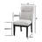Eshelman Linen Upholstered Side Chair in Brown