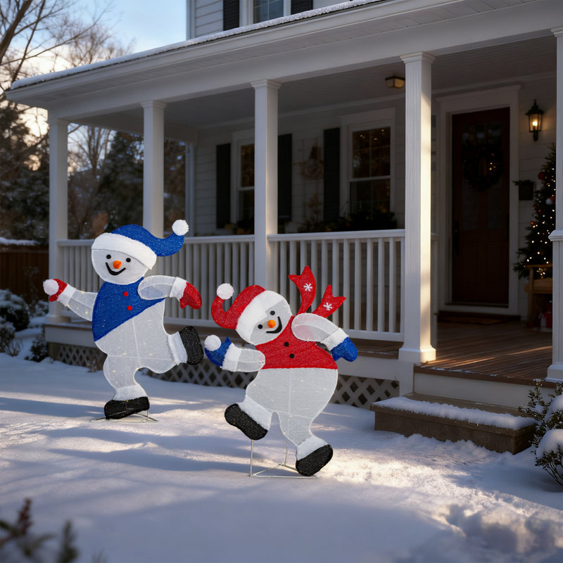 Décoration de Noël bonhomme de neige 2PCS 3FT