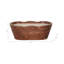 Bougie sculptée multi-mèches en bois d'acacia et en cire avec vase ovale sculpté et conception d'inspiration artisanale pour une ambiance décorative et une texture naturelle dans un décor intérieur contemporain-89104224