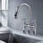 Bridge Kitchen Faucet With Pull-Down Sprayhead In Spot-118388147