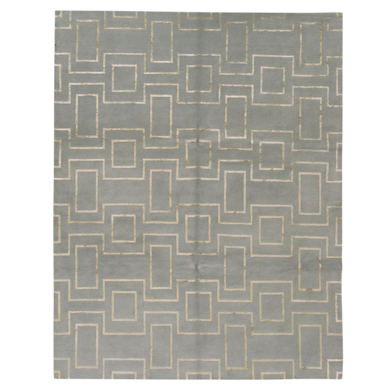 High-Quality Hand-Knotted Blue Area Rug