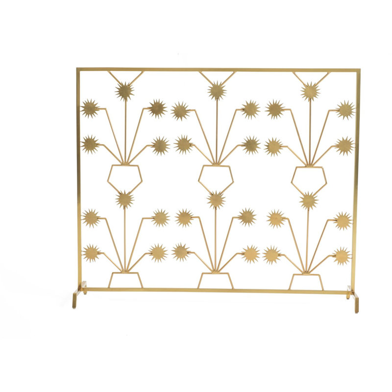 Spark 1 Brass Fireplace Screens