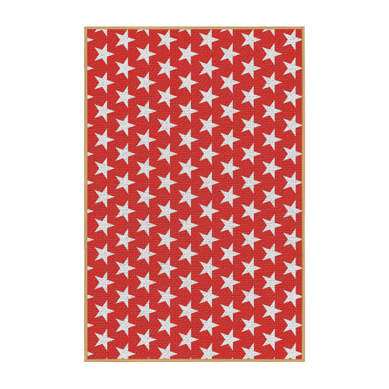 Tapis de zone rouge star, Rectangle 4 pi x 6 pi