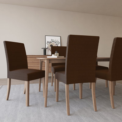 Sparta Houndstooth Textured Stretch Fit Elastic Dining Chair Slipcover