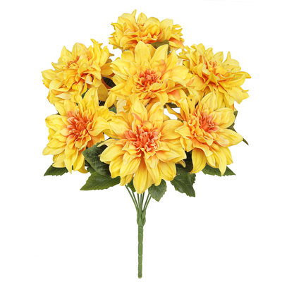 Artificial Dahlia Flower Stem Bush Bouquet