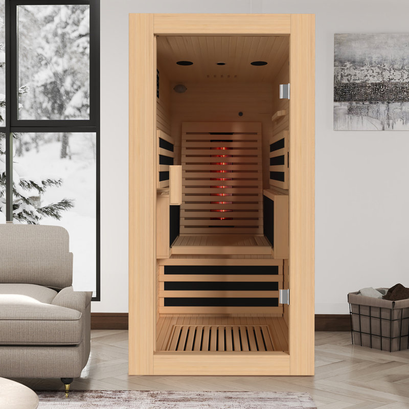 1 Person Infrared Sauna With Backrest For Home Or Gym
