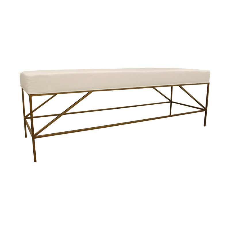 Banc rembourré en tissu Chatia