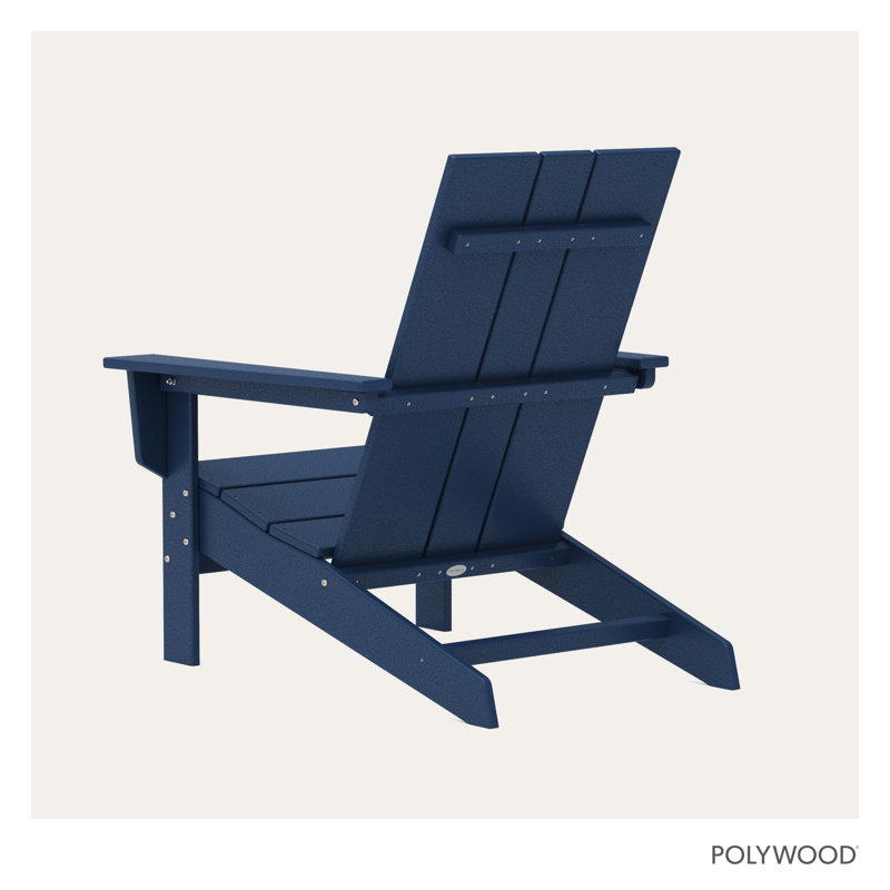 POLYWOOD x AllModern Oversized Adirondack Chair, Navy
