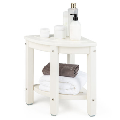 13'' W HDPE Corner Shower Bench