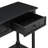 TREXM Daisy Series Console Table Traditional Design With Two Drawers And Bottom Shelf (Black)-334574079