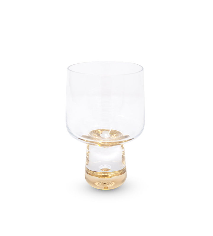 4 verres à vin avec base dorée