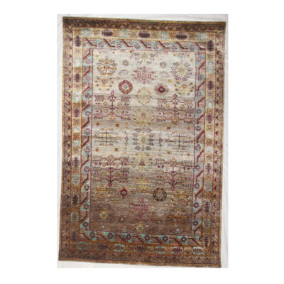 Handmade Cotton and Silk Oriental Area Rug